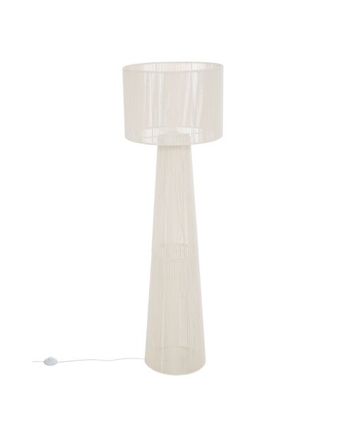 Lampadaire en coton Adria blanc -H. 145 cm