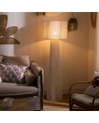 Lampadaire en coton Adria blanc -H. 145 cm