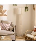 Lampadaire en coton Adria blanc -H. 145 cm