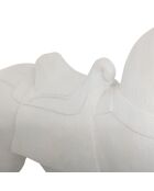 Statue Cheval résine Lit blanc - H.35 cm