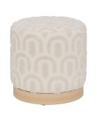 Set di 2 pouf Copas bianchi in ciuffo - 38x38x38,1 cm