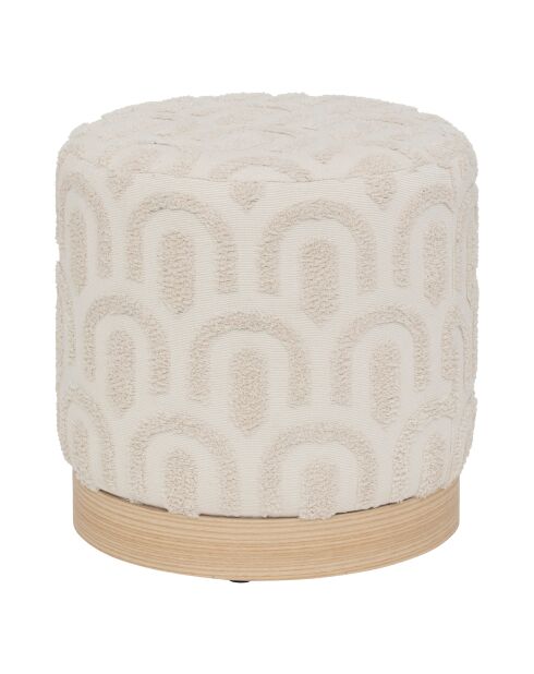 Lot de 2 Poufs tufte Copas blancs - 38x38x38.1 cm
