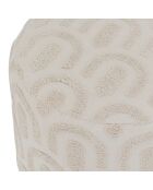 Set di 2 pouf Copas bianchi in ciuffo - 38x38x38,1 cm