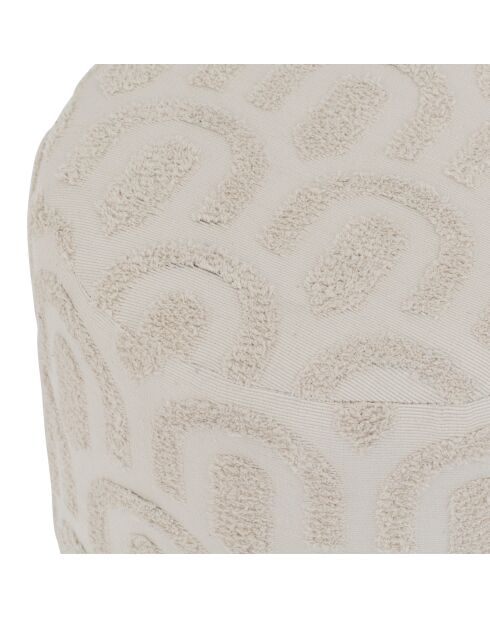 Lot de 2 Poufs tufte Copas blancs - 38x38x38.1 cm