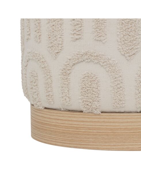 Set di 2 pouf Copas bianchi in ciuffo - 38x38x38,1 cm