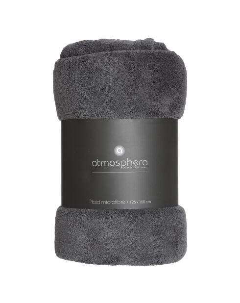 Plaid microfibre gris foncé - 125x150 cm