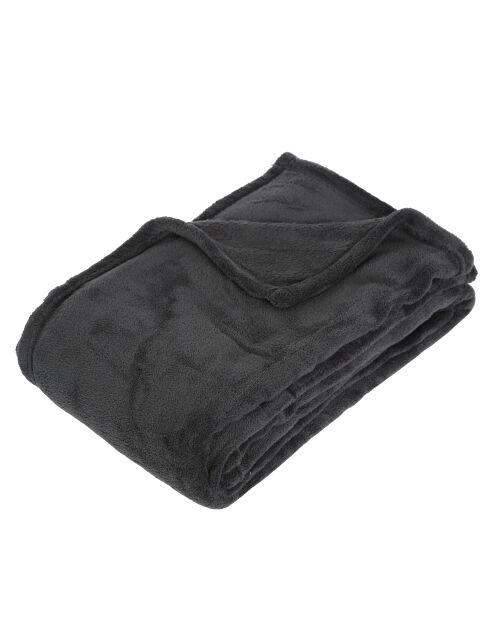 Plaid microfibre gris foncé - 125x150 cm