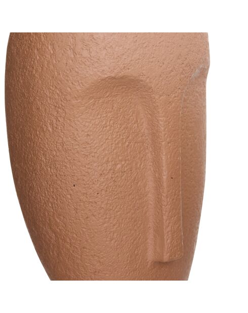 Visage deco résine Sien terracotta - H.24.5 cm