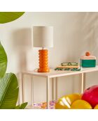 Lampe à poser Vinas orange - H.33 cm