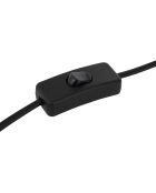Lampe champi savio noire - H.38 cm