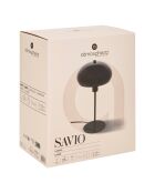 Lampe champi savio noire - H.38 cm