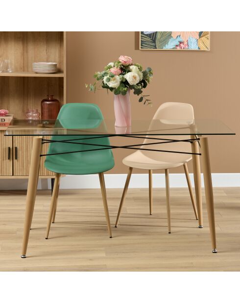 Geassorteerde glazen vaas met Wild Twist - H.25,5 cm