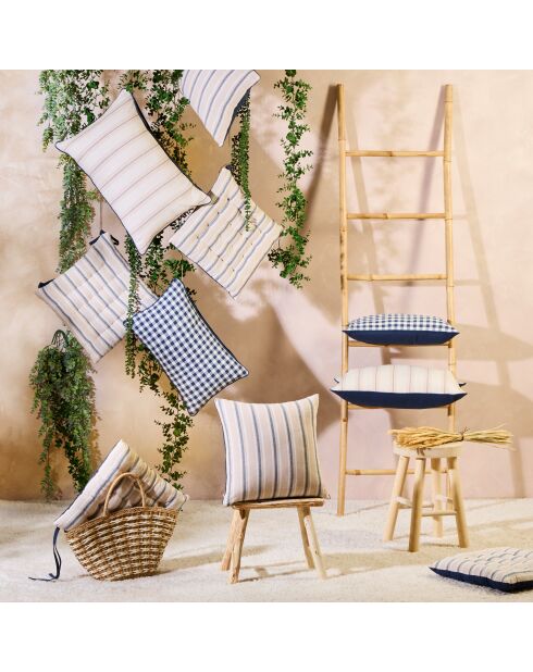 Lot de 2 coussins Groove rayés verts - 40x40 cm