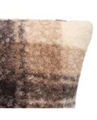Lot de 2 coussins bouclés carreaux automne lin - 40x40 cm