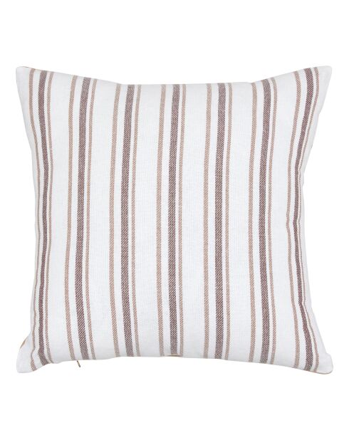 Lot de 2 coussins Groove rayés lin - 40x40 cm