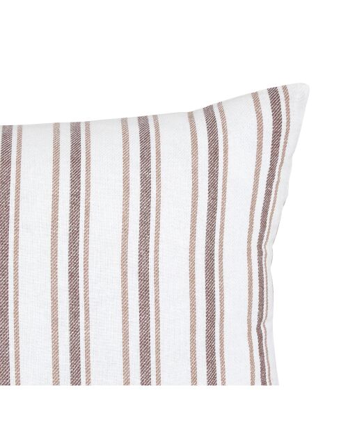 Lot de 2 coussins Groove rayés lin - 40x40 cm