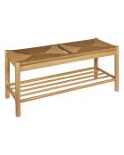 Banc en bois Maesi beige - 95x35 cm