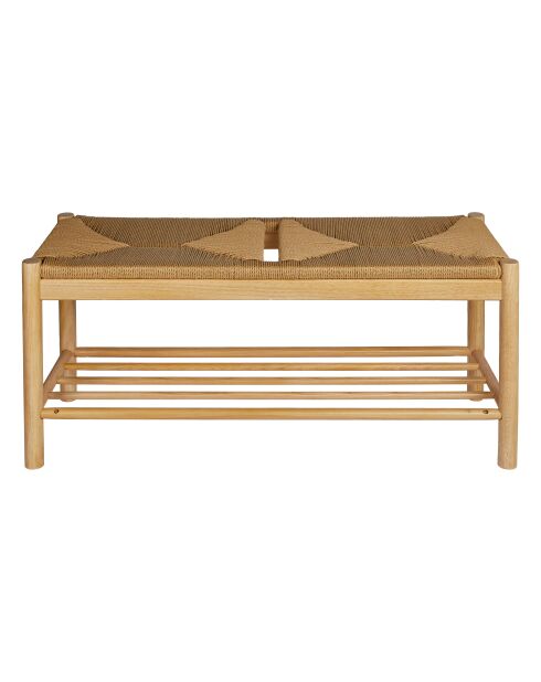 Banc en bois Maesi beige - 95x35 cm
