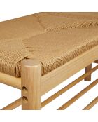 Banc en bois Maesi beige - 95x35 cm