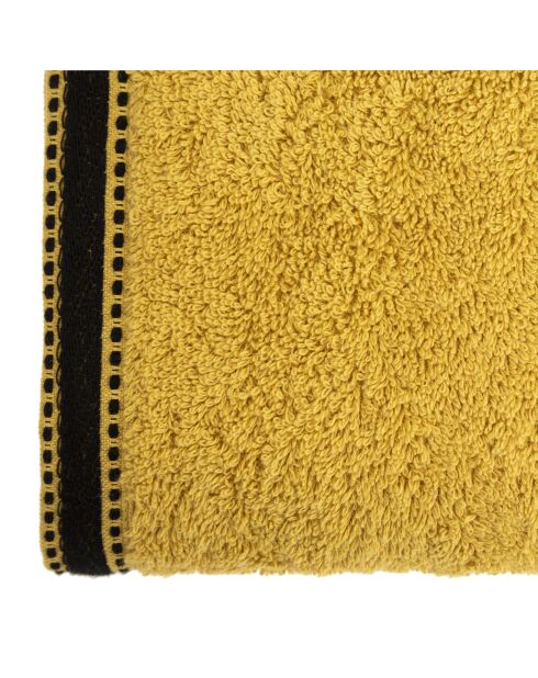 Set di 2 teli da bagno Joia 550 ocra - 100x150 cm
