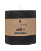 Bougie ronde Olia noire - 10x10 cm