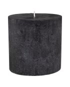 Bougie ronde Olia noire - 10x10 cm