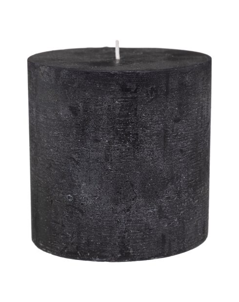 Bougie ronde Olia noire - 10x10 cm