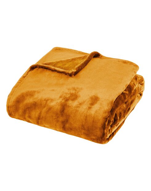Plaid flan550 Cuddly moutarde - 180x230 cm