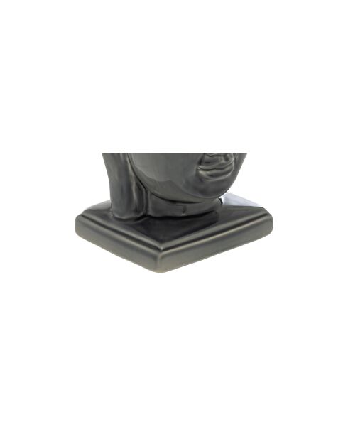Statue tête bouddha en céramique Yola bleu - H.22.5 cm