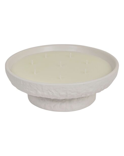 Bougie parfum en céramique Stony vanille blanche - 400g