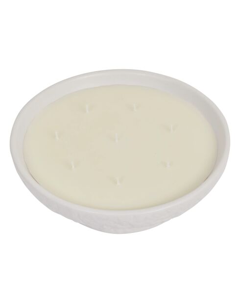 Bougie parfum en céramique Stony vanille blanche - 400g