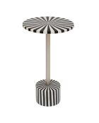 Table basse en marbre Nema noir/blanc - 65 x 20 x 44 cm