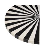Table basse en marbre Nema noir/blanc - 65 x 20 x 44 cm