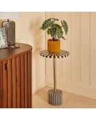 Table basse en marbre Nema noir/blanc - 65 x 20 x 44 cm