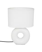 Lampe ronde Baru blanc mat  - H.25 cm