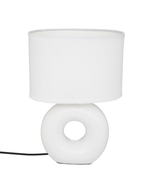 Lampe ronde Baru blanc mat  - H.25 cm