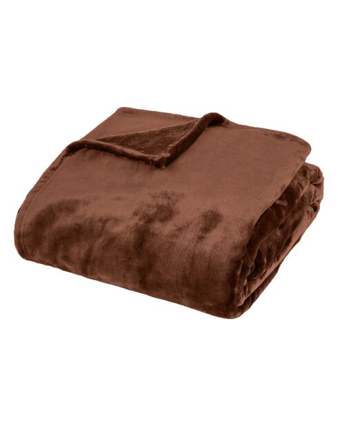 Plaid flan550 Cuddly marron - 180x230 cm