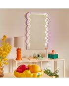 Miroir Neon led mural multicolore - 60x38 cm