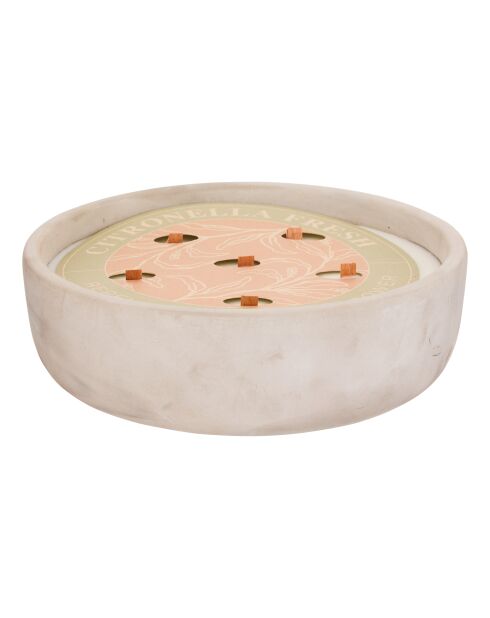 Bougie parfum en céramique Sao citronnelle grise  - 1100g
