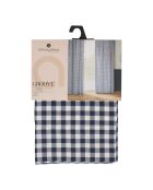 Lot de 2 rideaux Groove vichy bleus - 140x260 cm