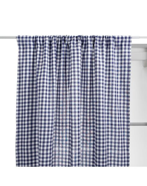 Lot de 2 rideaux Groove vichy bleus - 140x260 cm
