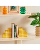 Serre livres en céramique Pool jaune - H.14.9 cm