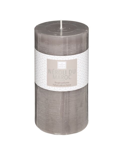 Bougie parfum ronde Elea néroli beige - 6.8x14 cm