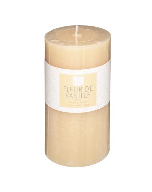 Bougie parfum ronde Elea vanille - 6.8x14 cm