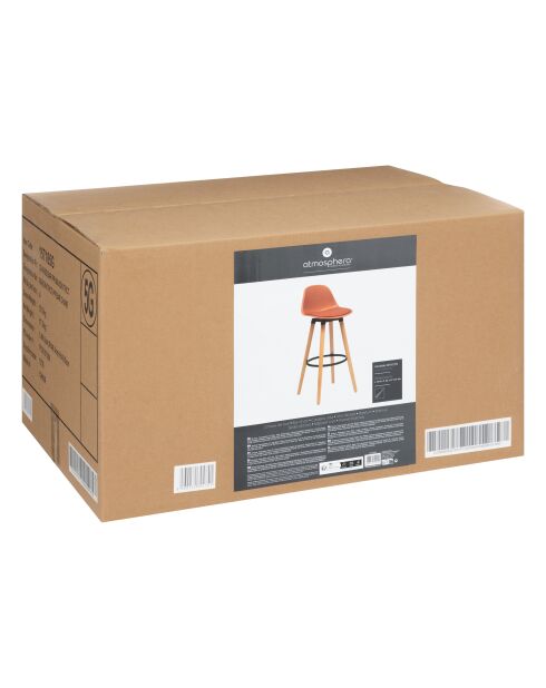 Table bar en polypropylène Maxon tracteur HA71 terracotta - 39,5 x 43 x 91,5 cm