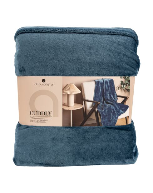 Plaid flan550 Cuddly bleu - 180x230 cm