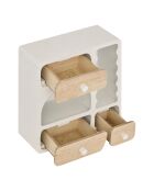 Cherie Holzkiste mit 3 Schubladen, sortiert - H.26 cm