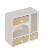 Cherie Holzkiste mit 3 Schubladen, sortiert - H.26 cm