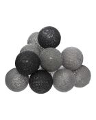 Guirlande Tara à piles 10 boules fumé - D.6 cm