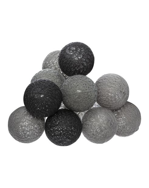 Guirlande Tara à piles 10 boules fumé - D.6 cm